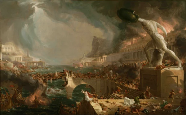 Cole destruction Rome painting dark ages edited
