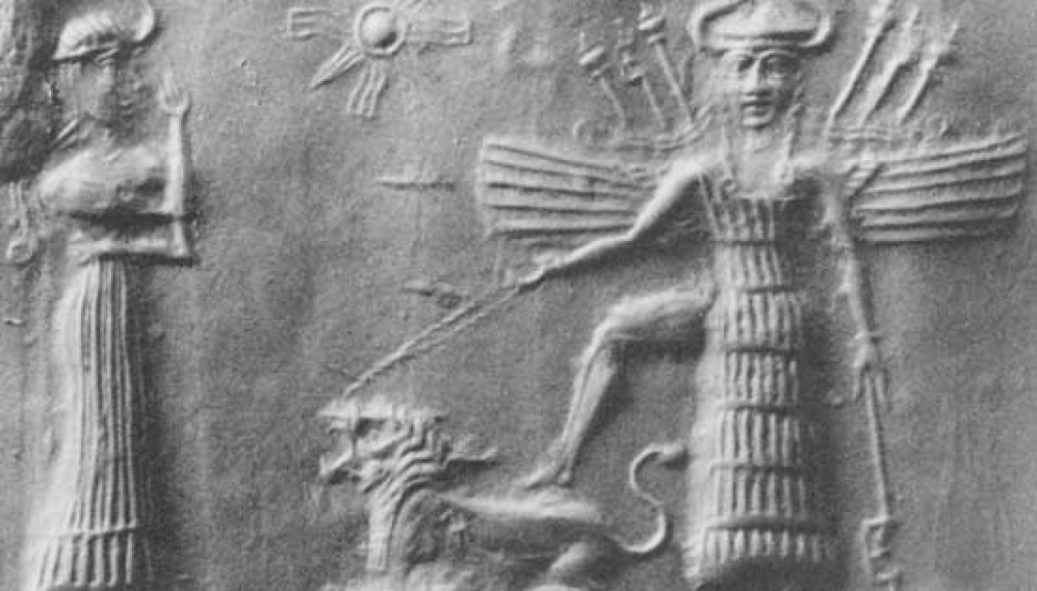 Ancient_Akkadian_Cylindrical_Seal_Depicting_Inanna_and_Ninshubur