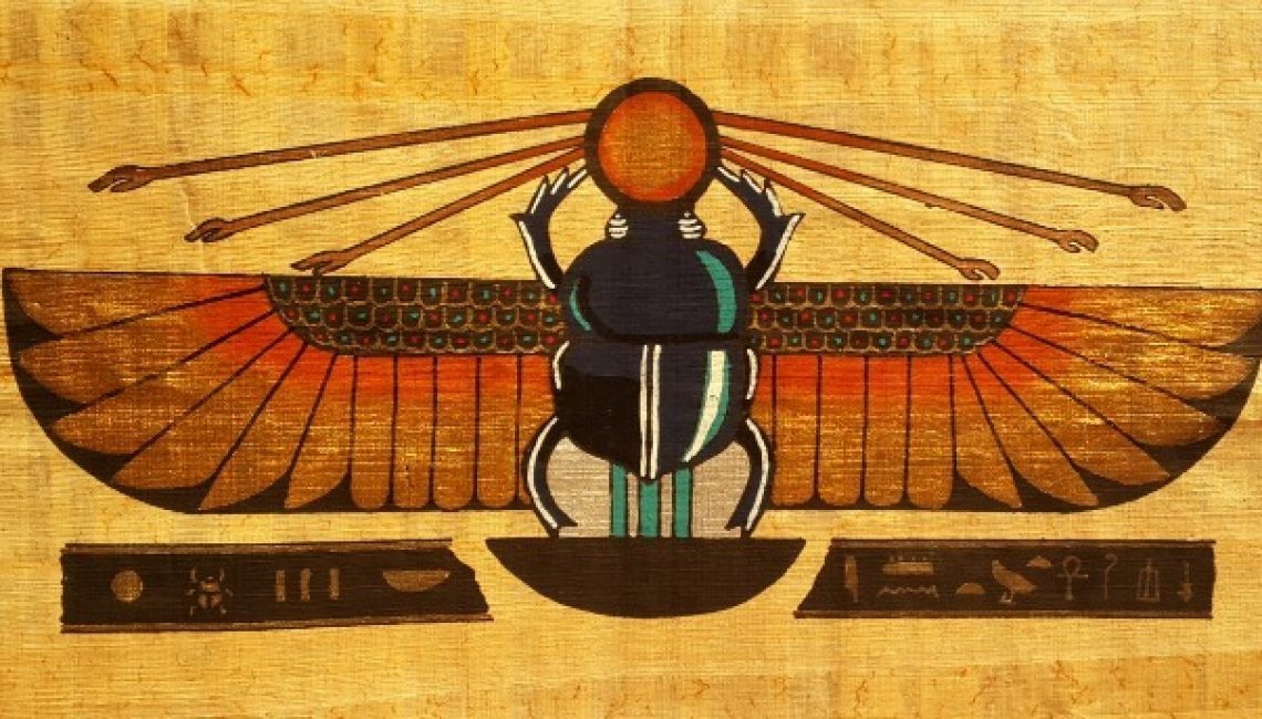 Egyptian-Papyrus-Art-Scarab