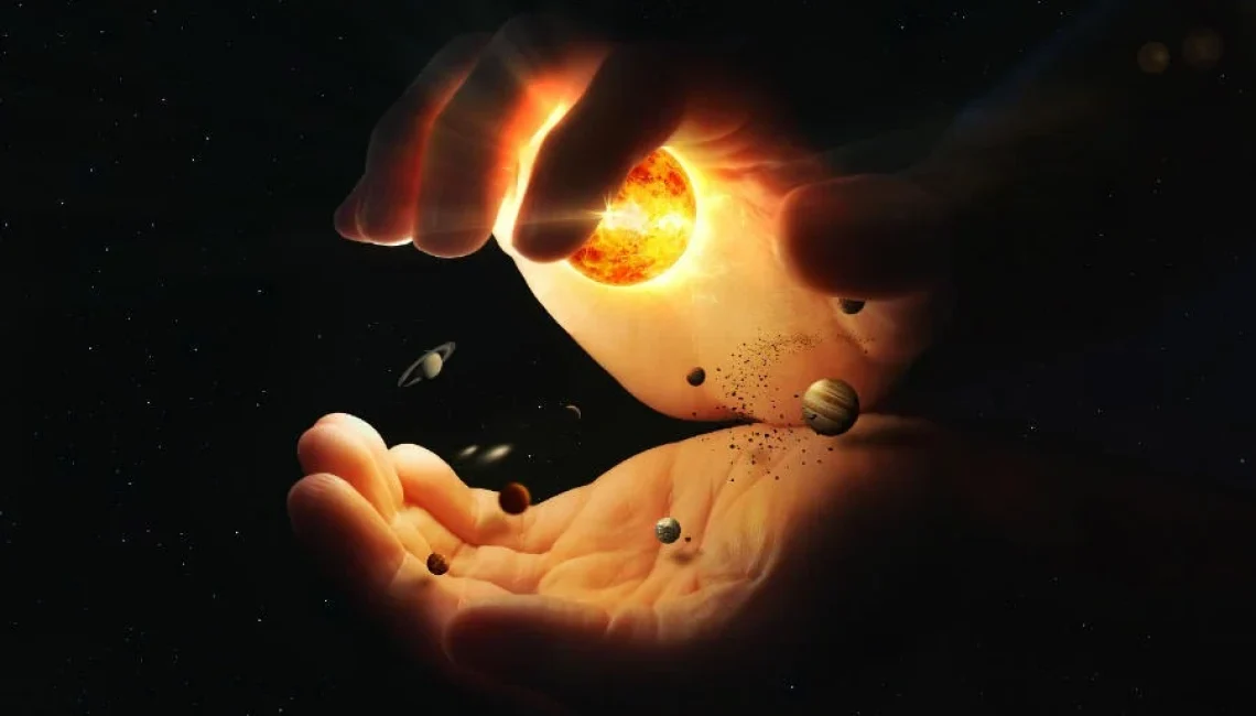 Hands Making Earth